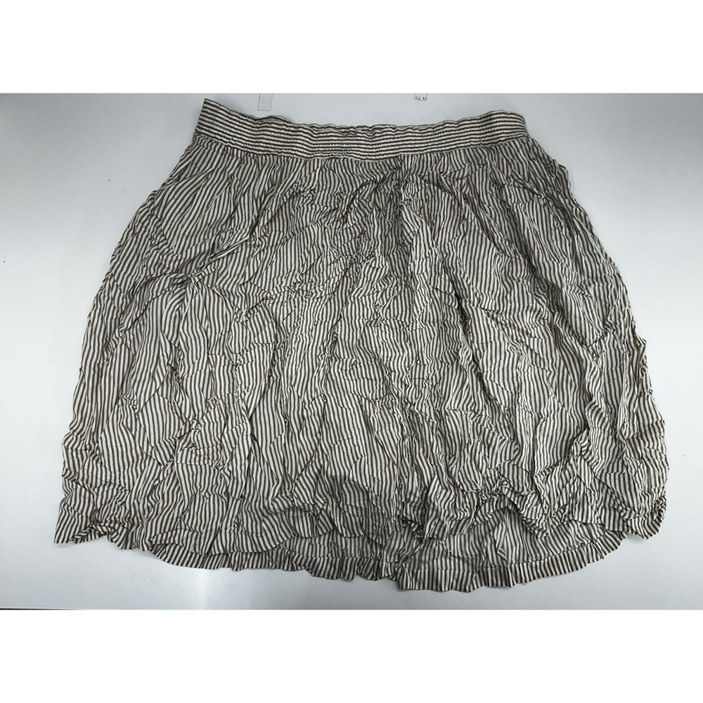 Maggie Lawrence Collection Womens Skirt Size 18-20 Tan White Stripe